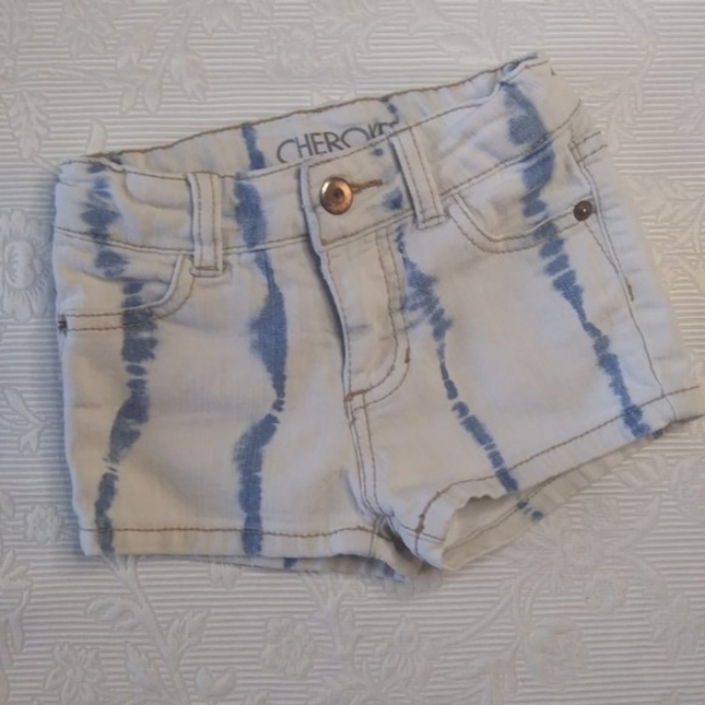 Cherokee | Bleached Striped Jeans Shorts | XS